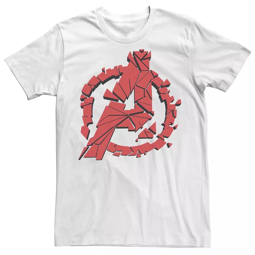 Men's Marvel Avengers Shattered Red Logo Tee Shirt,  Product Image