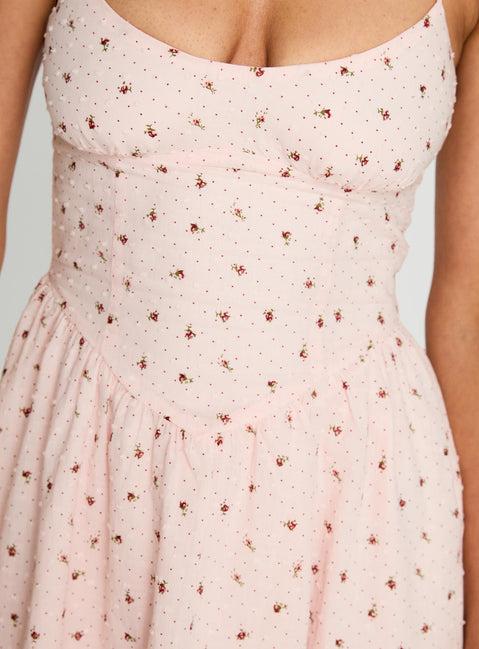 Angeletta Mini Dress Pink Floral Product Image