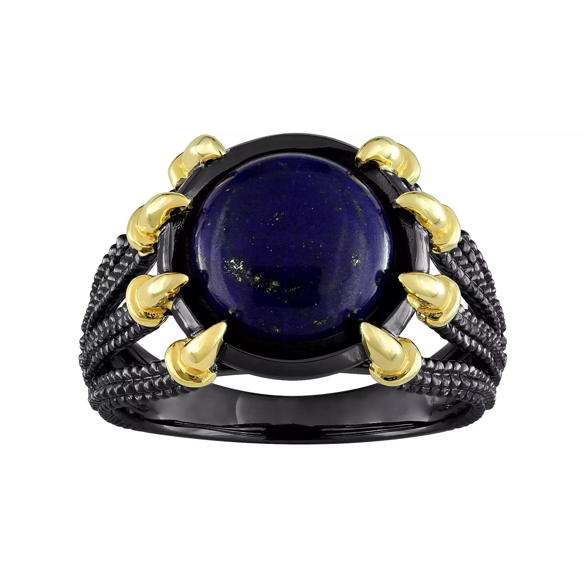Stella Grace Men's 18k Gold Over Silver Lapis Ring, Size: 10, Two Tone Product Image