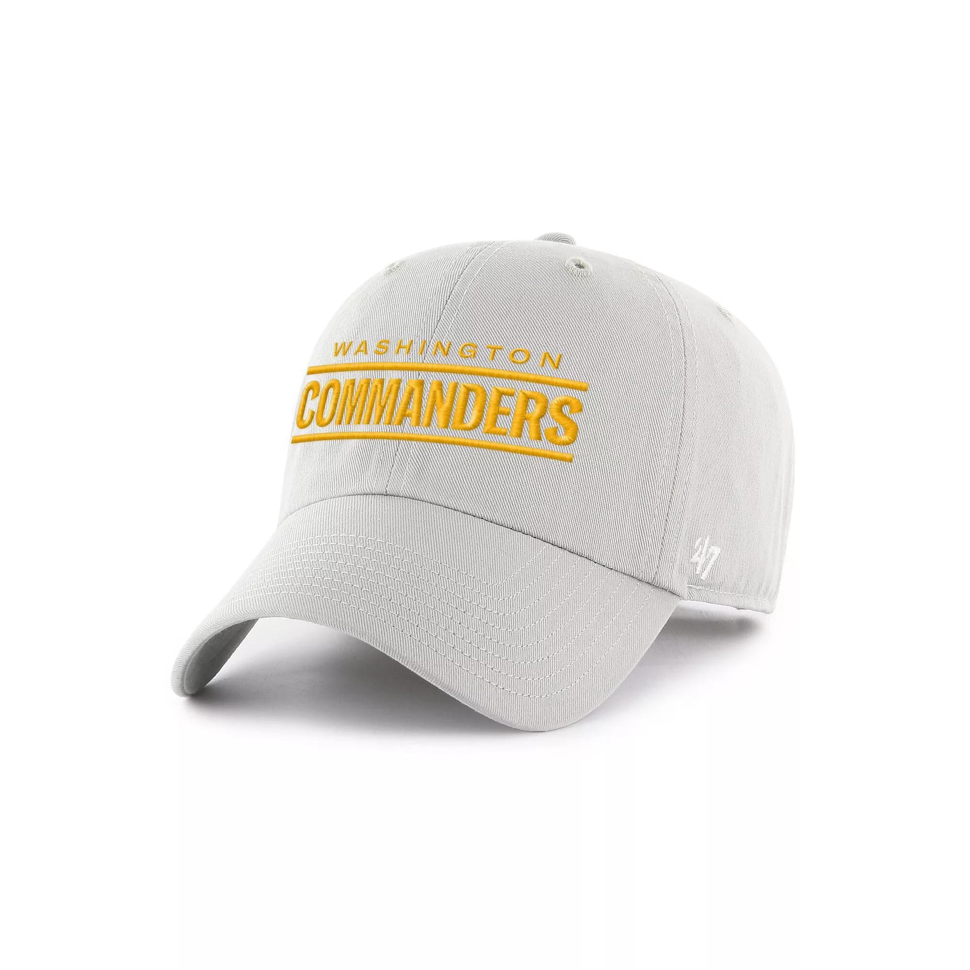 Men's '47 Gray Washington Commanders Script Clean Up Adjustable Hat, Wft Grey Product Image