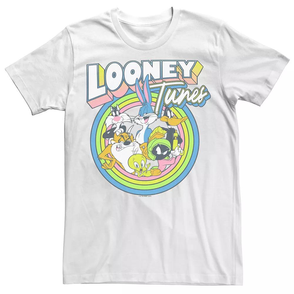 Big & Tall Looney Tunes Fluorescent Colors Main Cast Graphic Tee, Men's,  Product Image