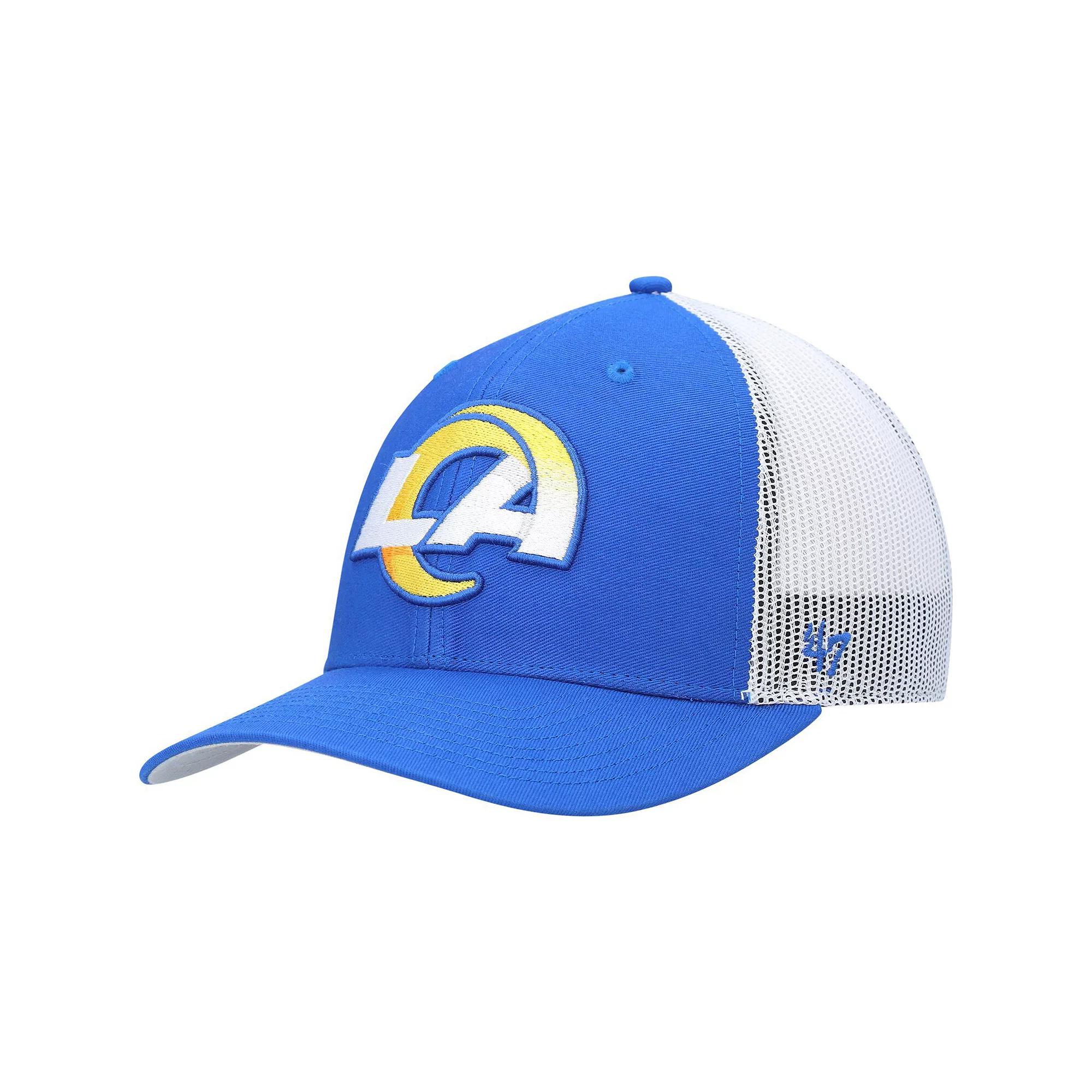 Men's '47 Royal/White Los Angeles Rams Trucker Snapback Hat, Blue Product Image