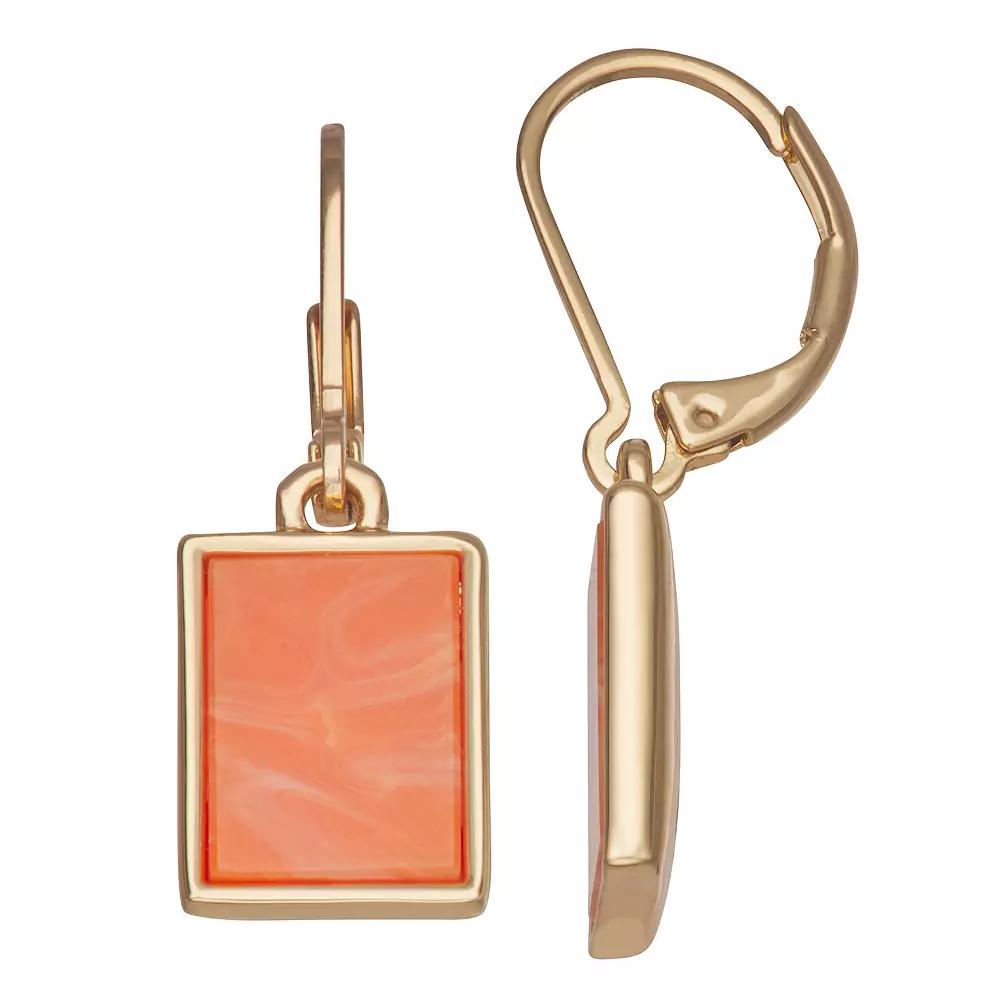 Nine West Square Drop Earrings, Women's, Orange Product Image