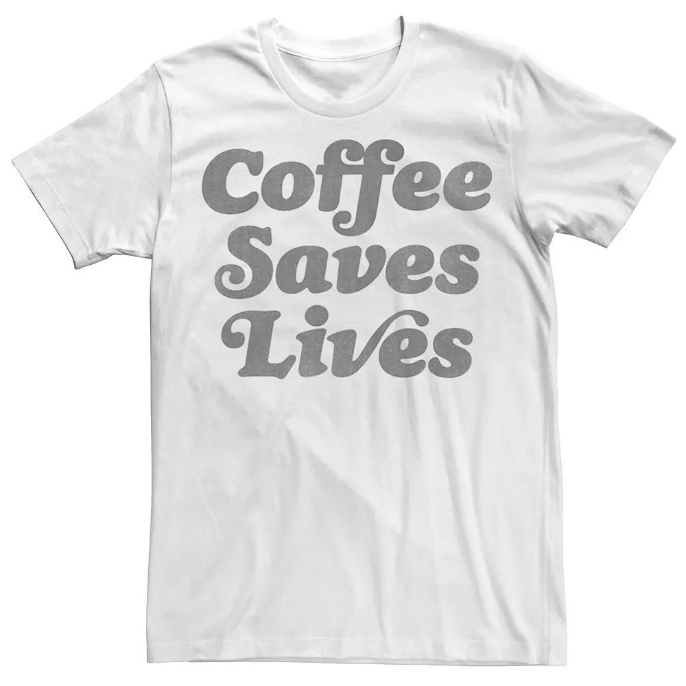 Men's Trendy Coffee Saves Lives Tee,  Product Image