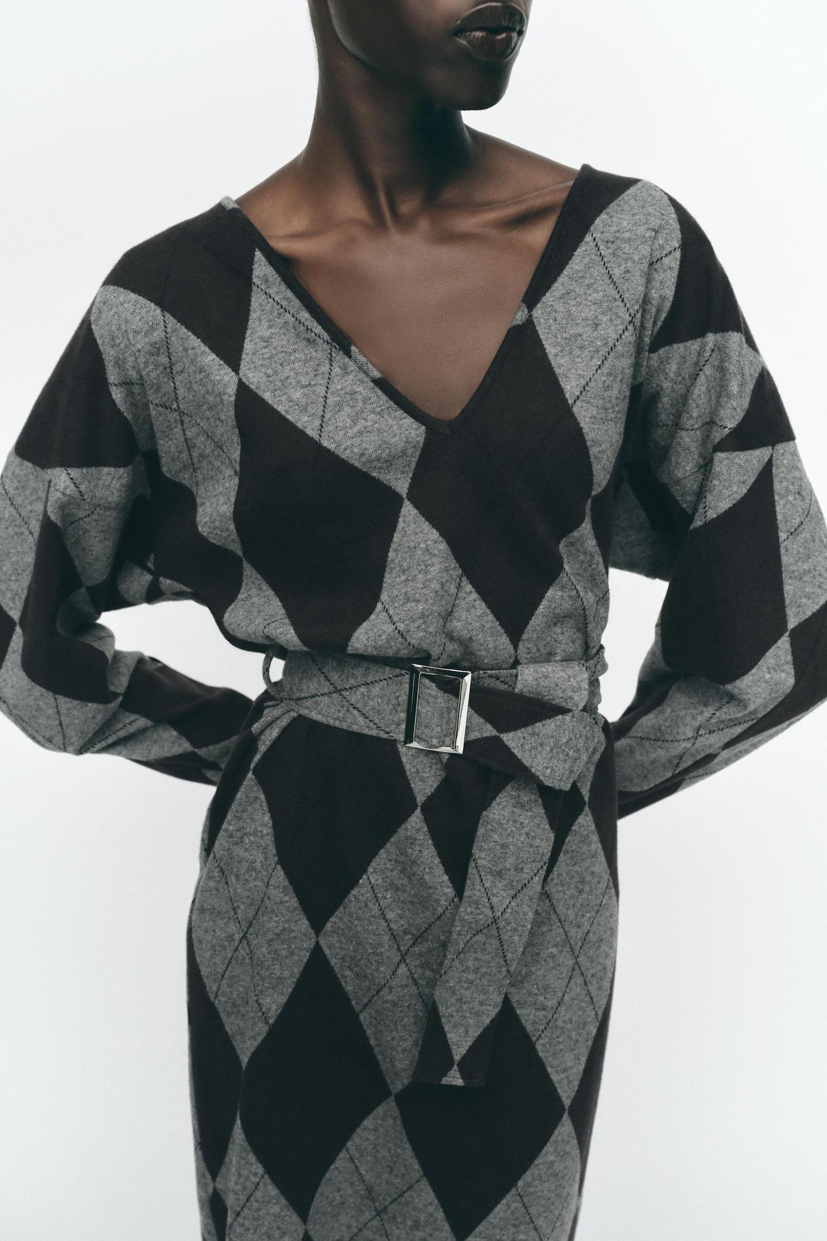 BELTED MIDI DRESS Product Image