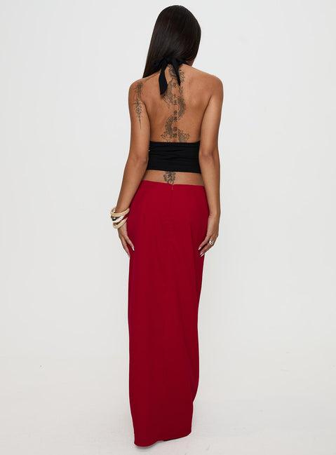 Devoted Maxi Skirt Red Product Image