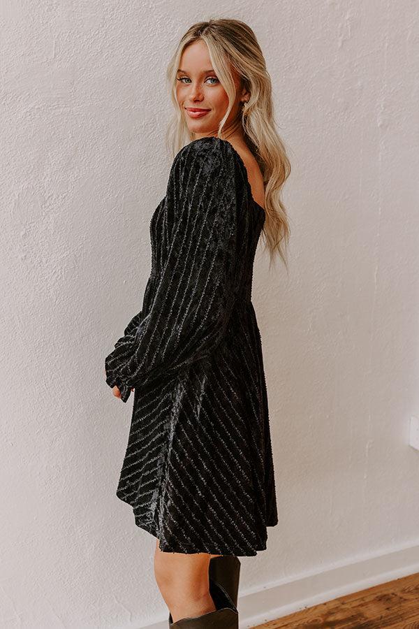 Kiss At Midnight Velvet Mini Dress Product Image