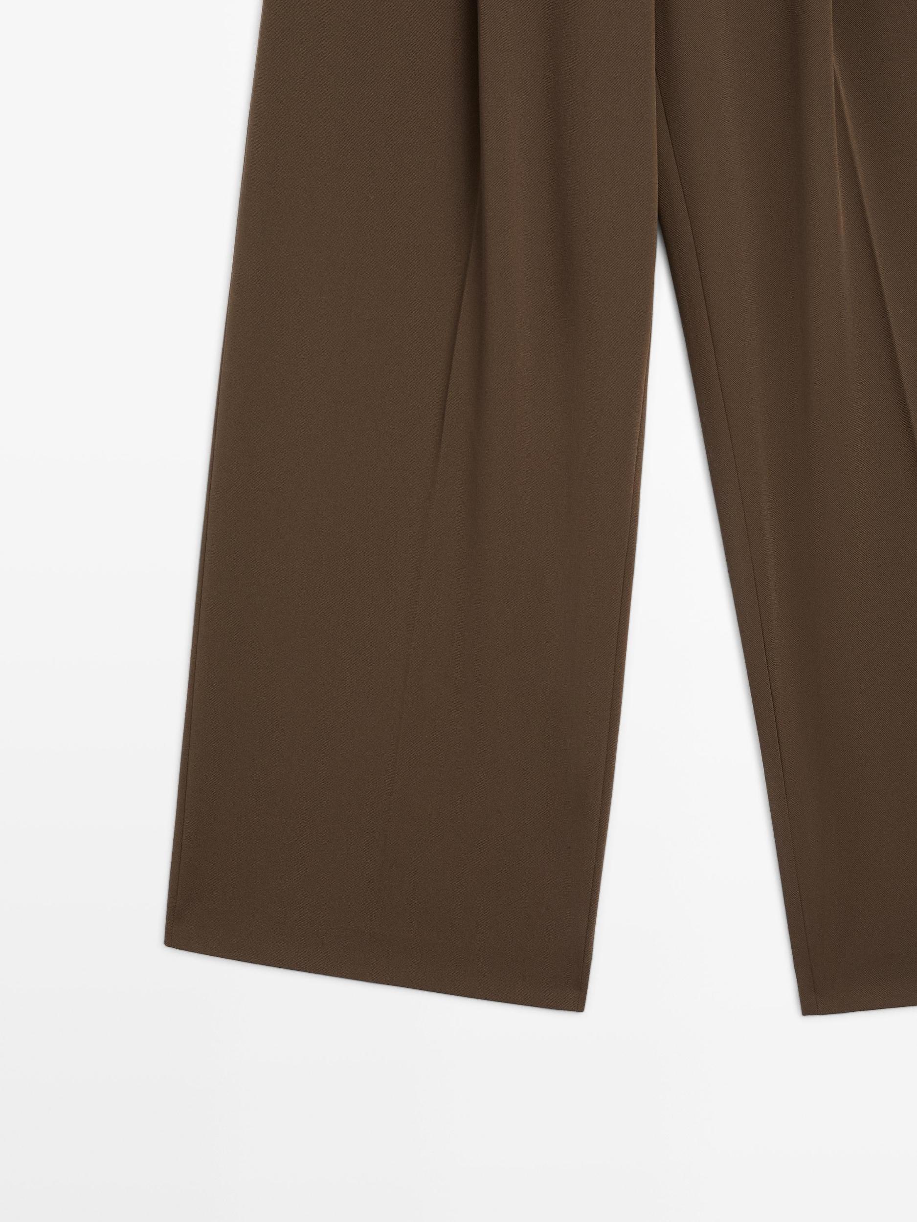 Darted wide-leg trousers Product Image
