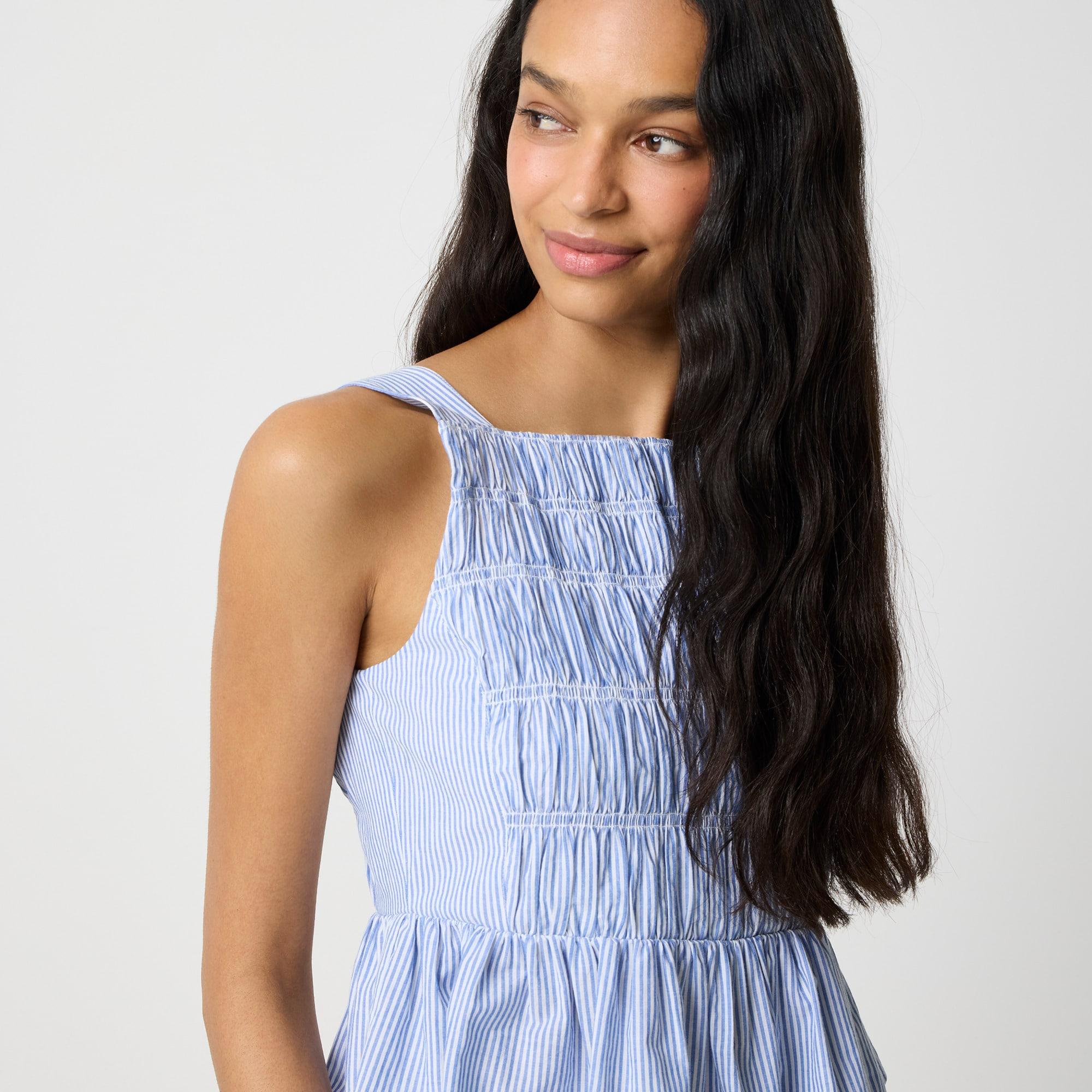 Striped smocked top Product Image