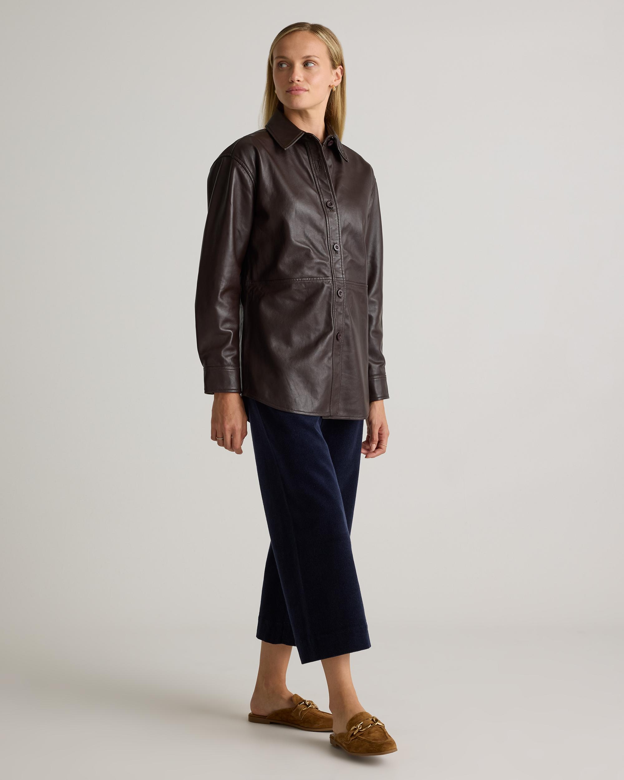 Quince | Women's Shirt Jacket Leather Product Image