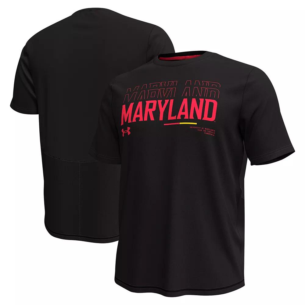 Men's Under Armour Black Maryland Terrapins Sideline Knockout T-Shirt, Size: XL Product Image