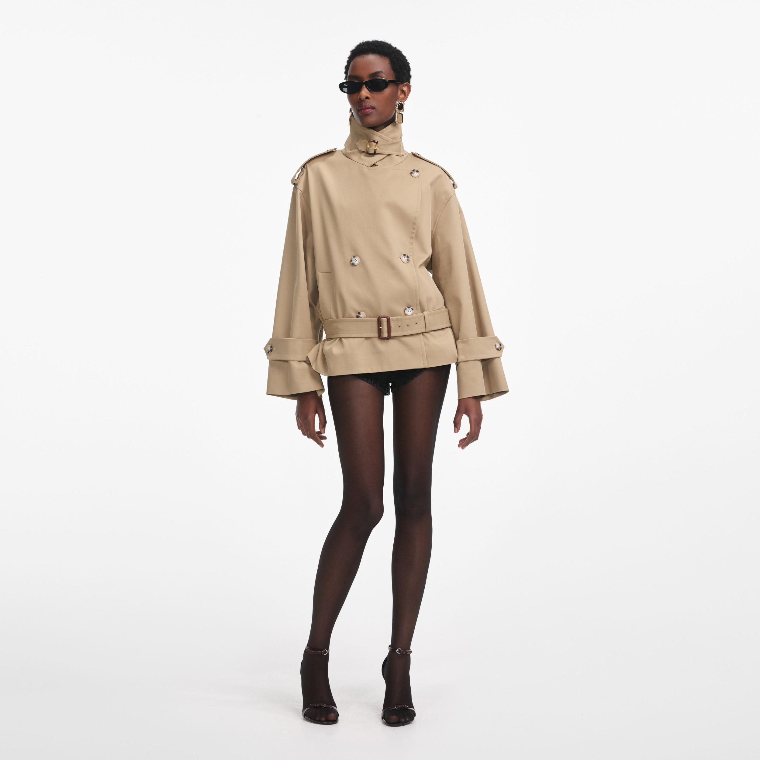 Beige Trench Jacket Product Image