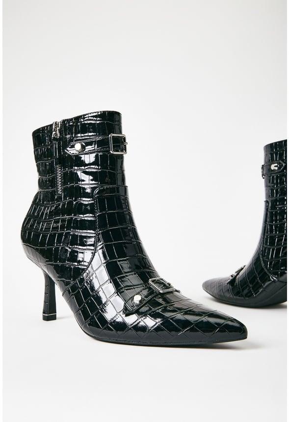 JustFab Margaux Platform Loafer Pump Womens Black/ White Size 8.5 Product Image