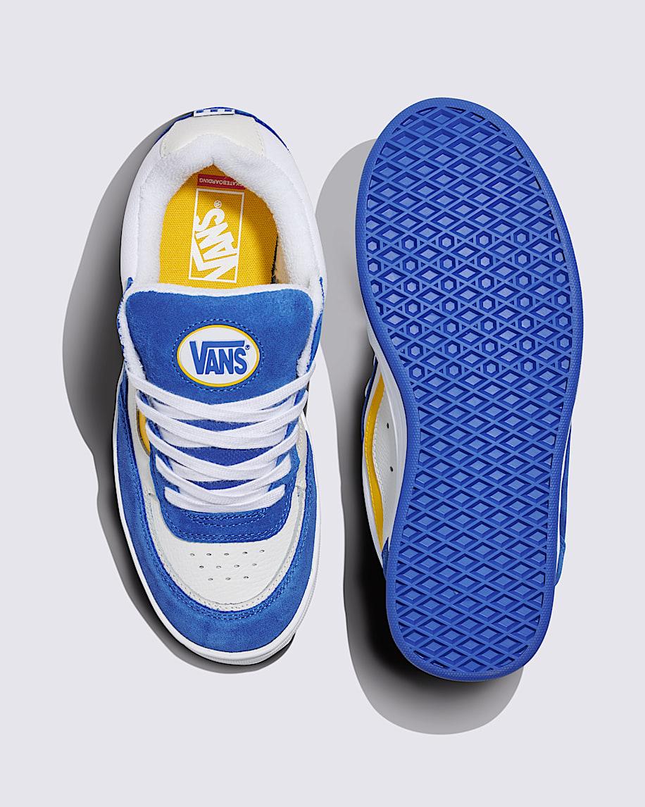 Skate Estazzo Shoe in Blue / Yellow / White| Vans US Product Image
