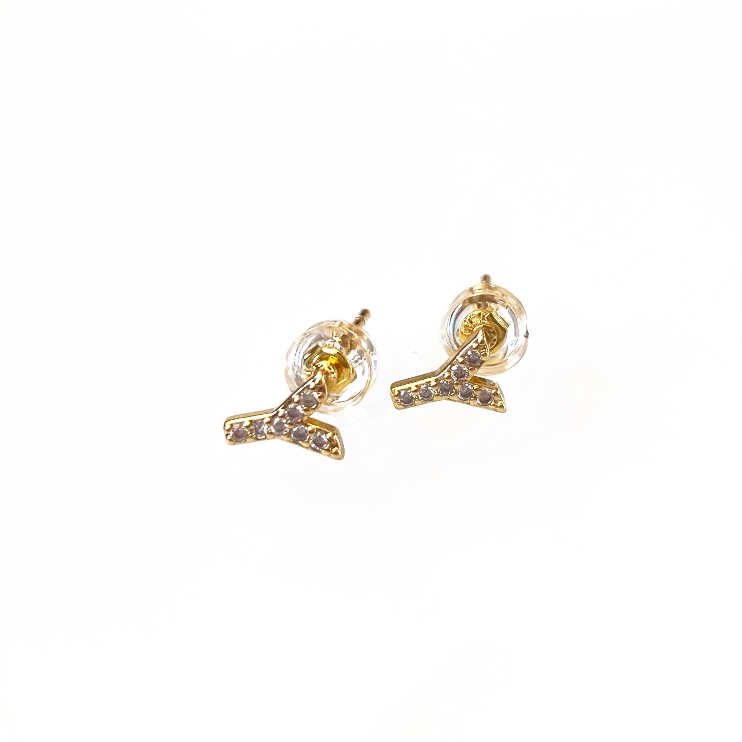 Gold Initial Studs Product Image