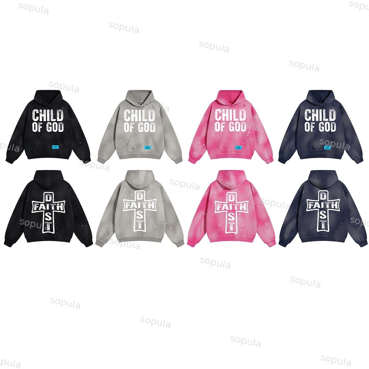 Sopula Child Of God Print Washed Hoodie Product Image