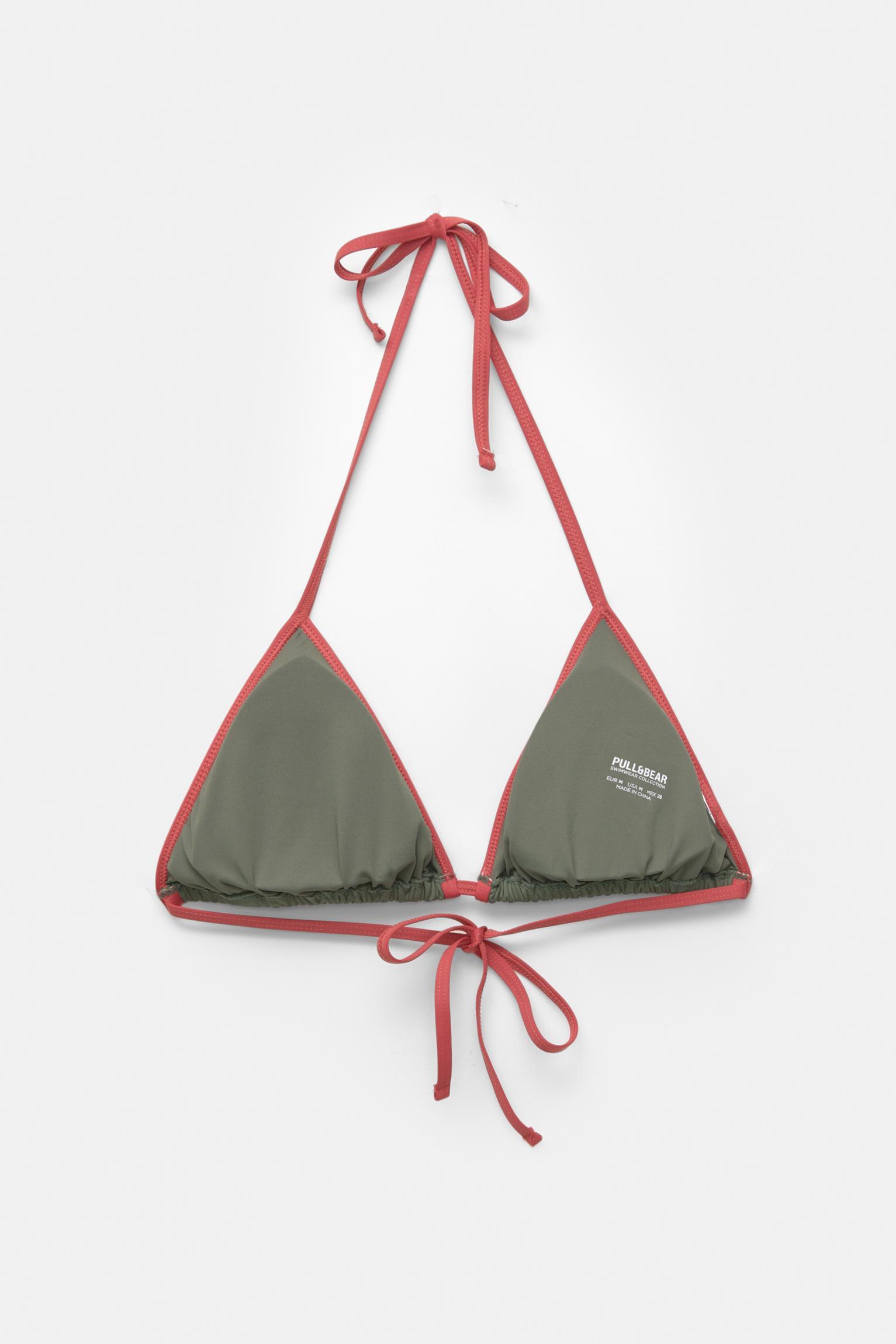 Contrast ribbed bikini top Product Image