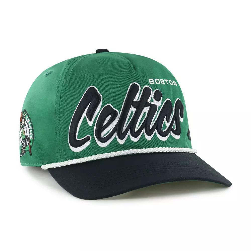 Men's '47 Kelly Green/Black Boston Celtics Dropshadow Rope Hitch Adjustable Hat Product Image