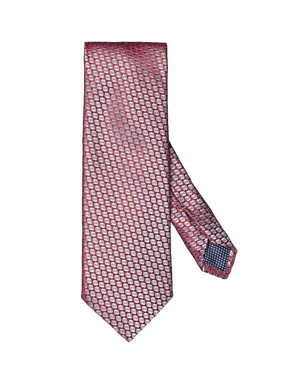 Mens Geometric Woven Silk Tie Product Image