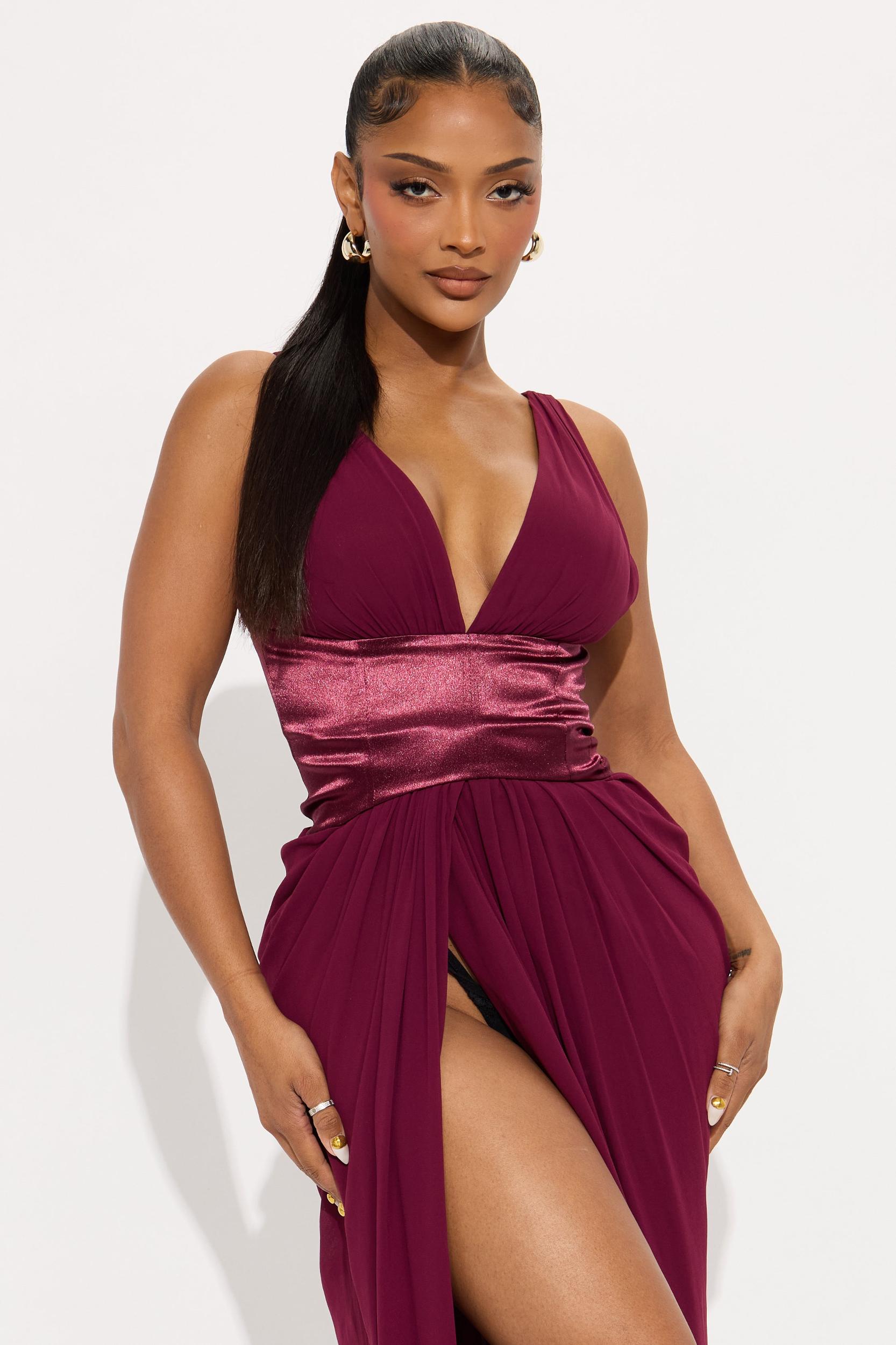 Eldora Chiffon Maxi Dress - Plum Female Product Image