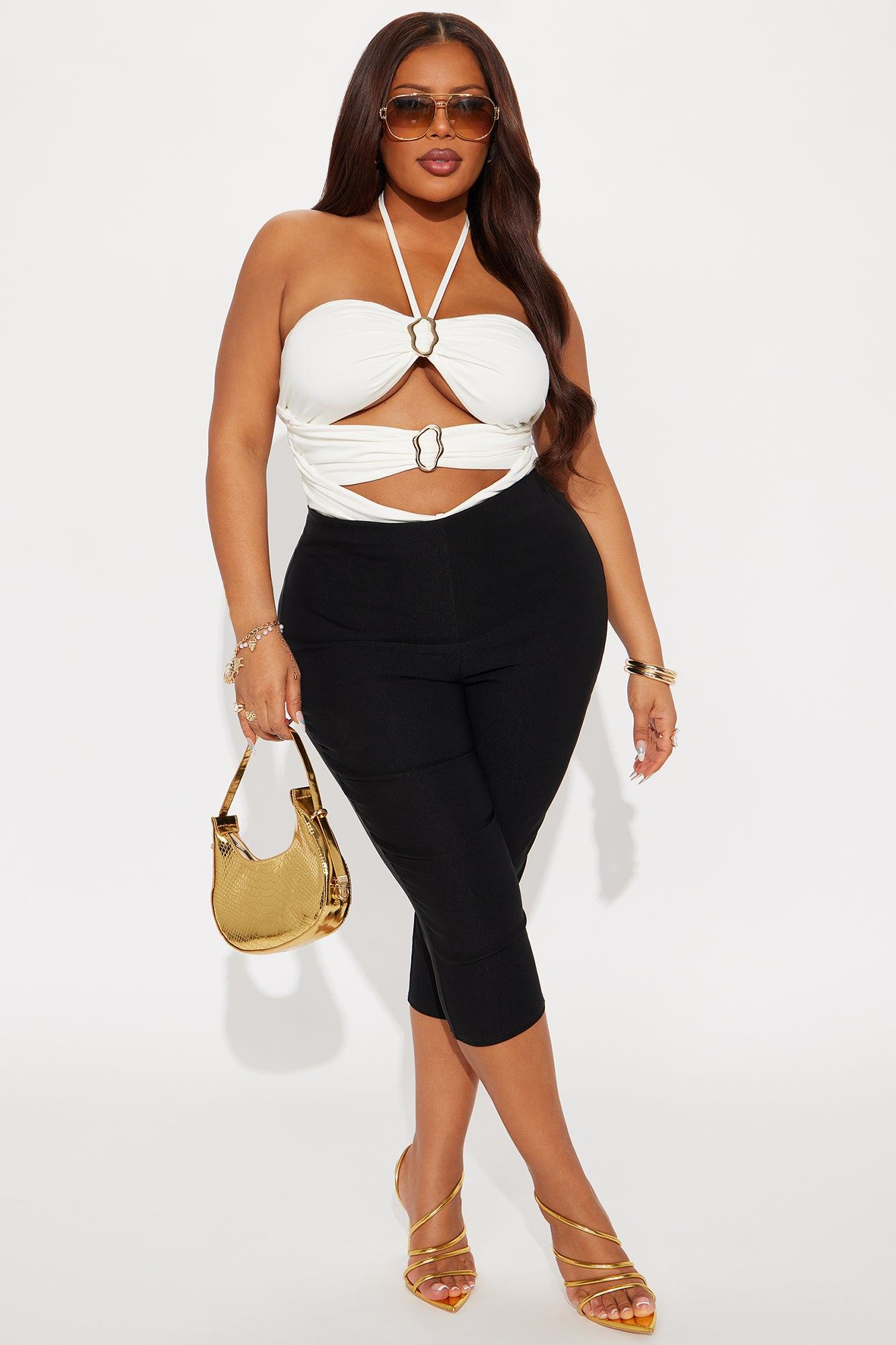 Estelle Halter Cut Out Bodysuit - Ivory Female Product Image