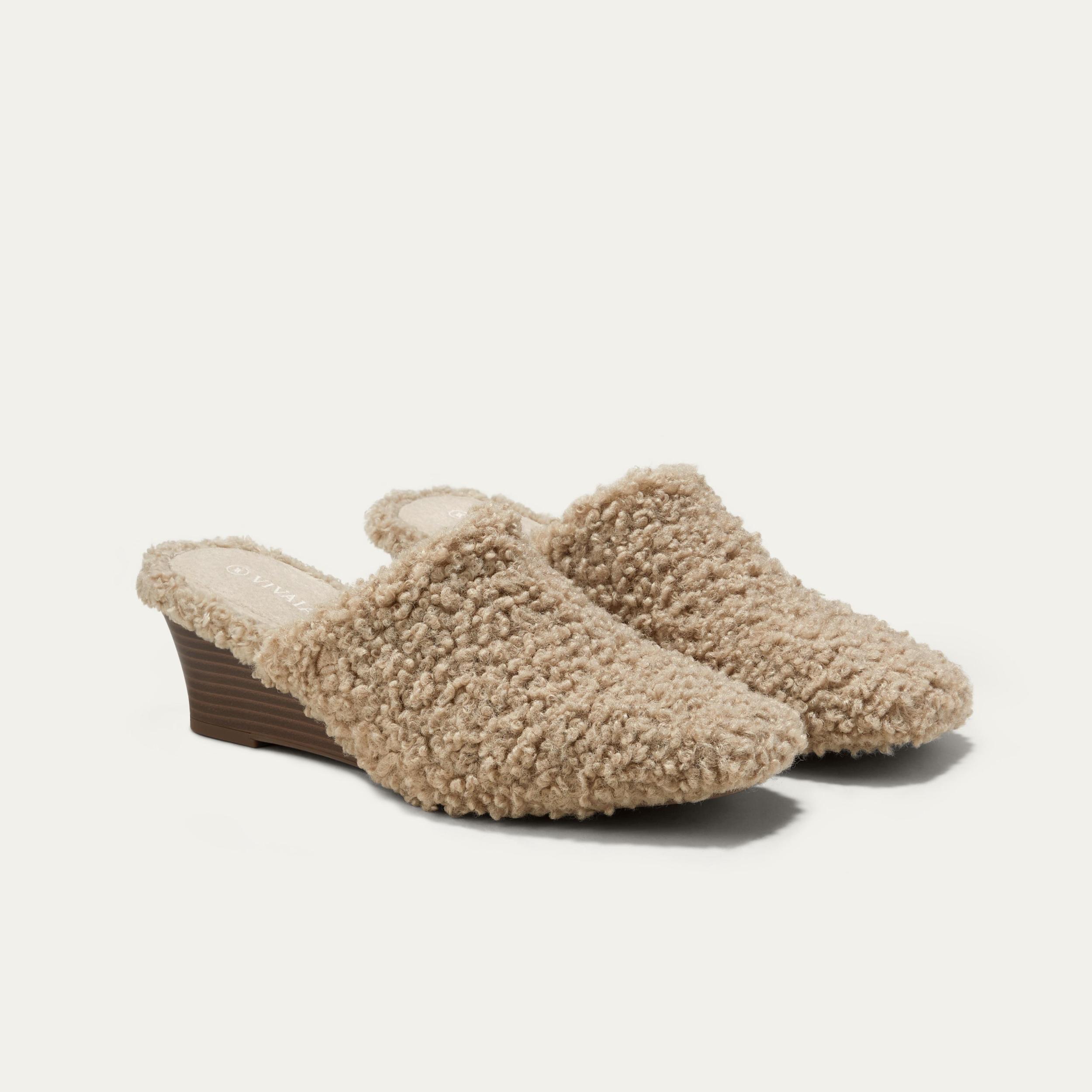 Square-Toe Wedge Mules (Margot Wedge Mules) Product Image