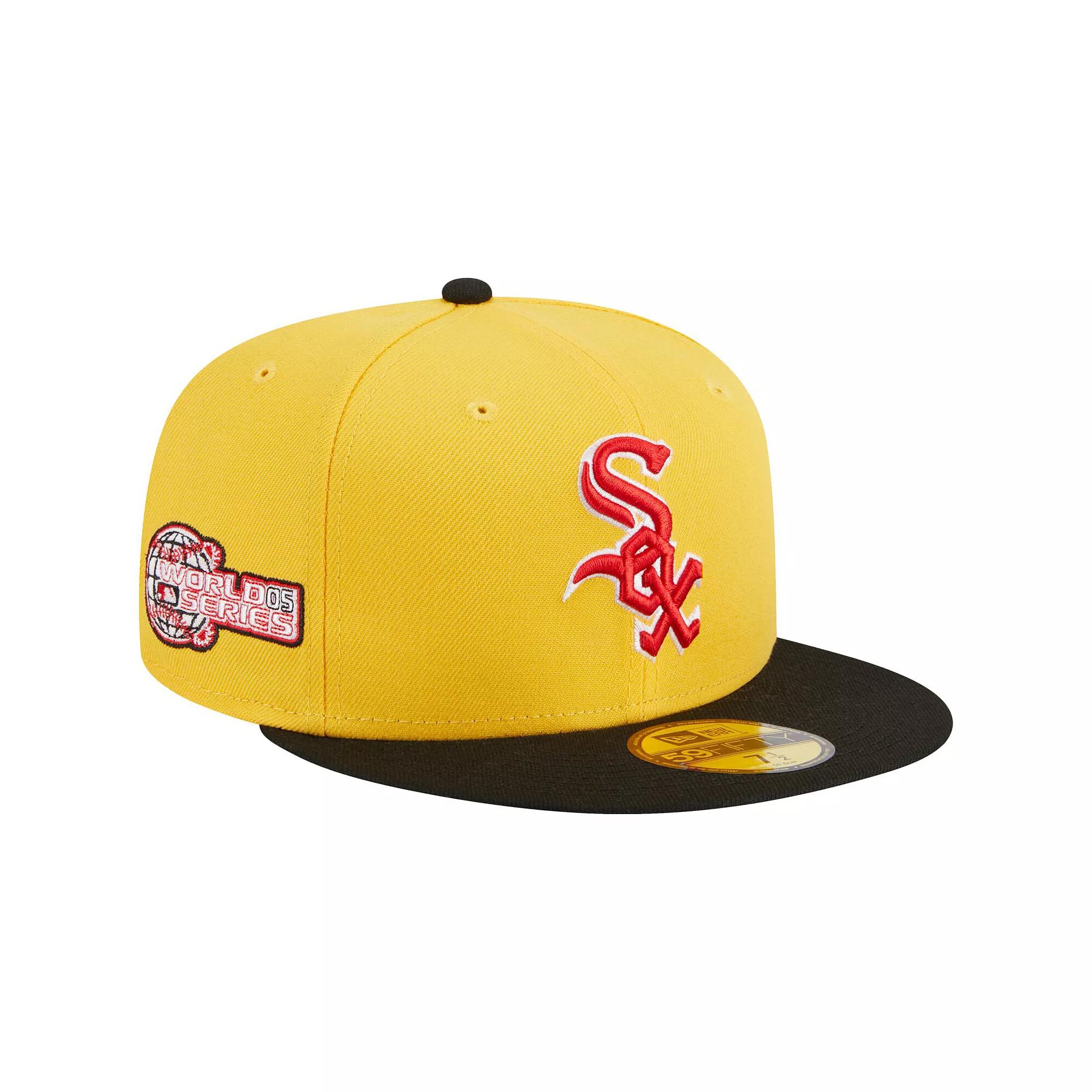 Men's New Era Yellow/Black Chicago White Sox Grilled 59FIFTY Fitted Hat, Size: 7 1/2 Product Image