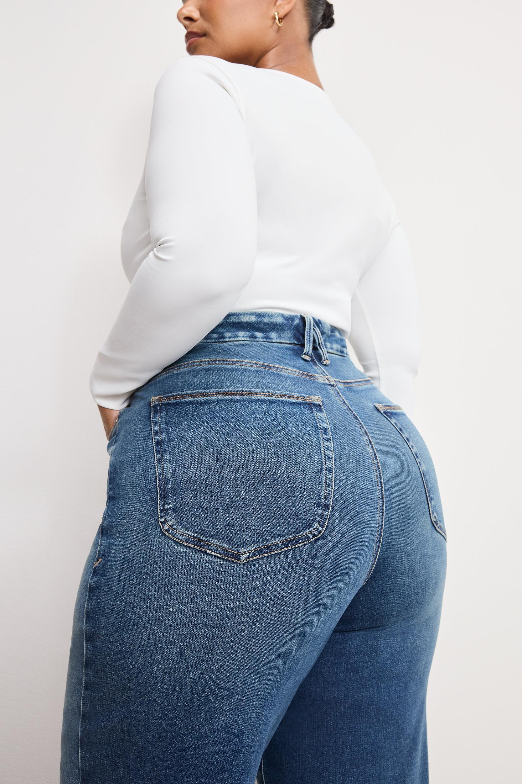 SOFT TECH GOOD WAIST PALAZZO JEANS | INDIGO986 Product Image