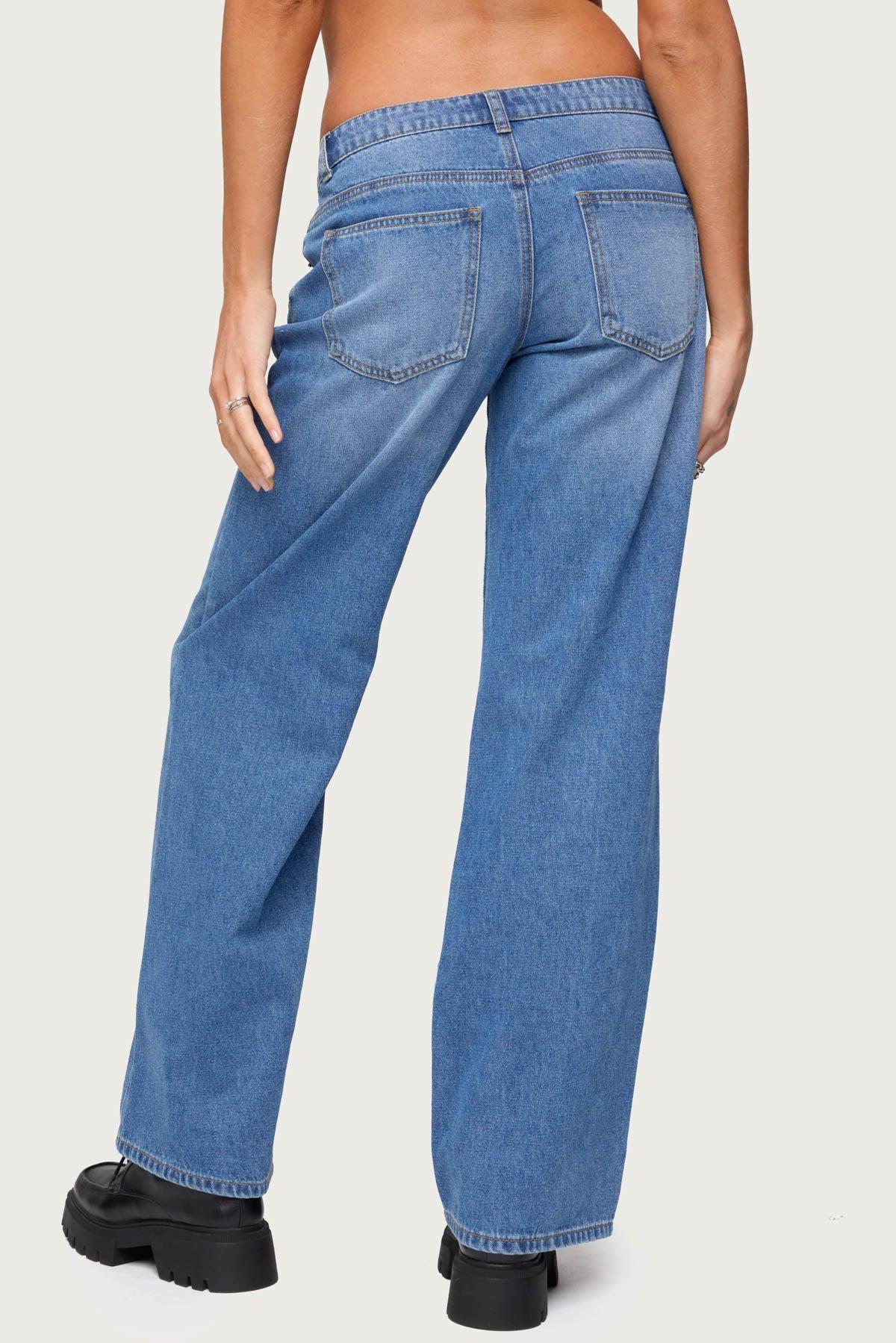 Nikoletta Low Rise Straight Leg Jeans Product Image