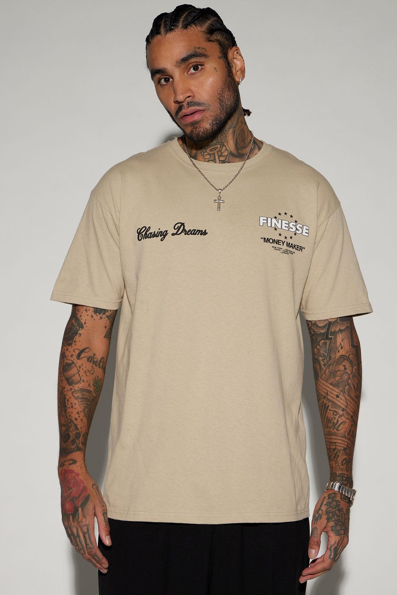 Finesse Money Maker Short Sleeve Tee - Sand Product Image