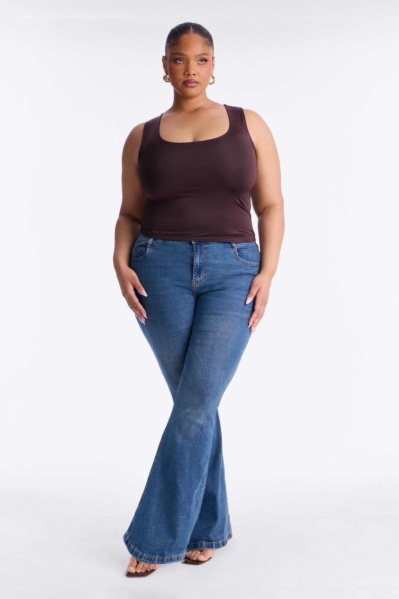 Venus Double Lined Tank Top - Brown Female Product Image