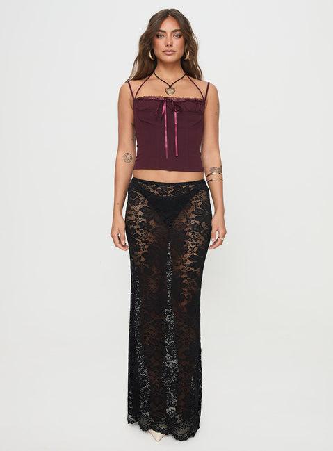 Trynia Top Burgundy Product Image