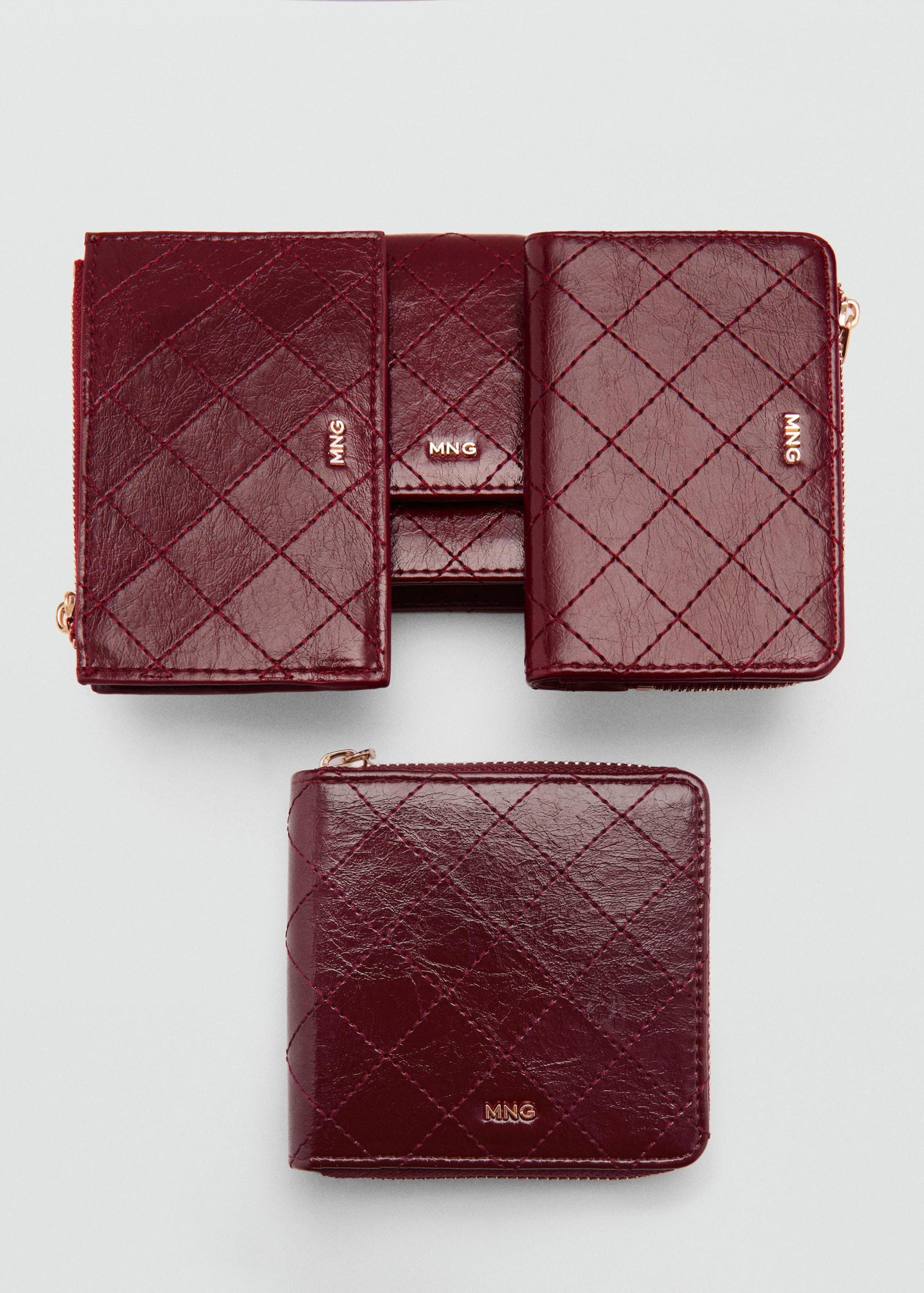 Wallet with decorative stitching - Women | MANGO USA Product Image