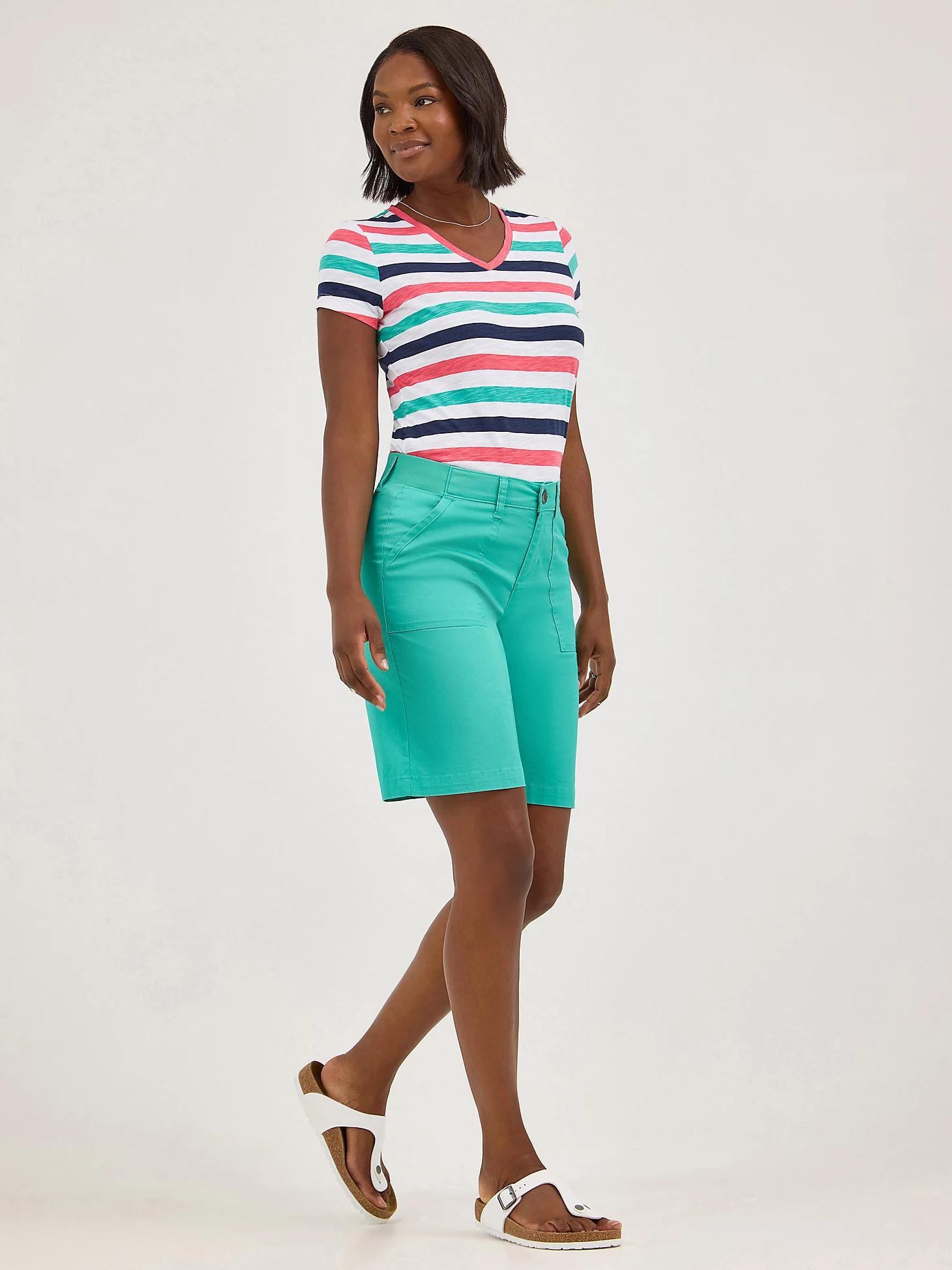 Women's Ultra Lux Comfort with Flex-To-Go Relaxed Fit Utility Bermuda | Women's Shorts | Lee® Product Image