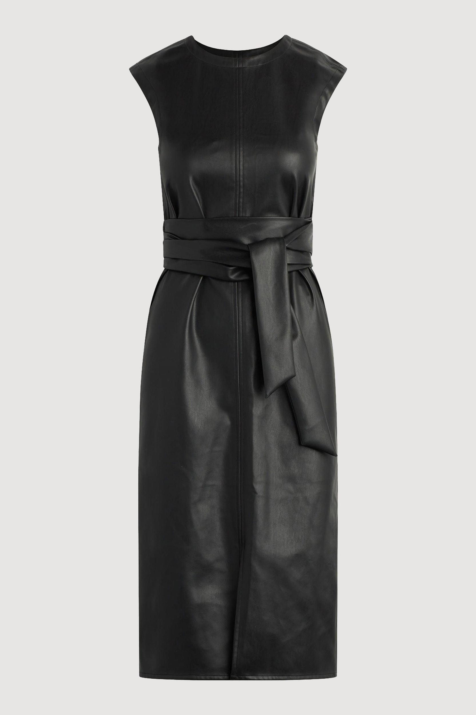 Pilar Vegan Leather Tie-Front Dress (Petite) Product Image