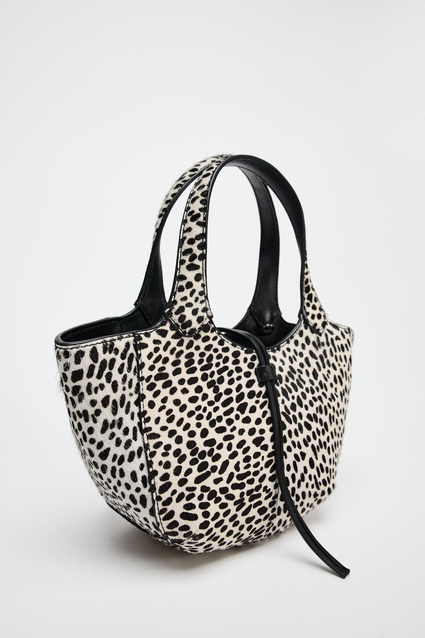ANIMAL PRINT LEATHER MINI TOTE BAG Product Image
