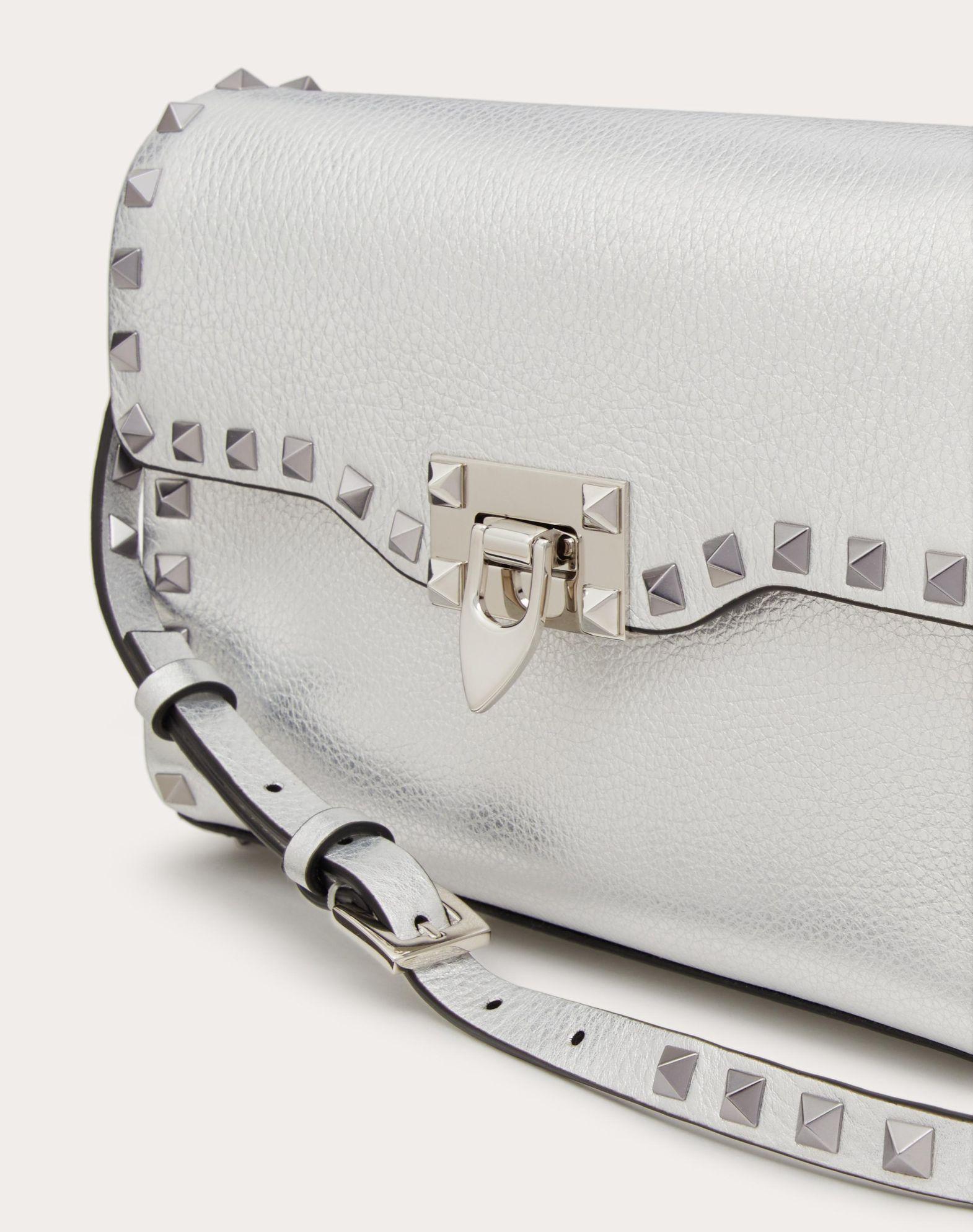 Small Rockstud Grainy Calfskin Crossbody Bag Product Image