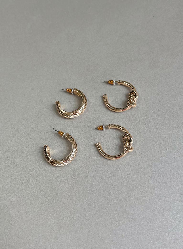 Moonshine Earring Set Gold Product Image