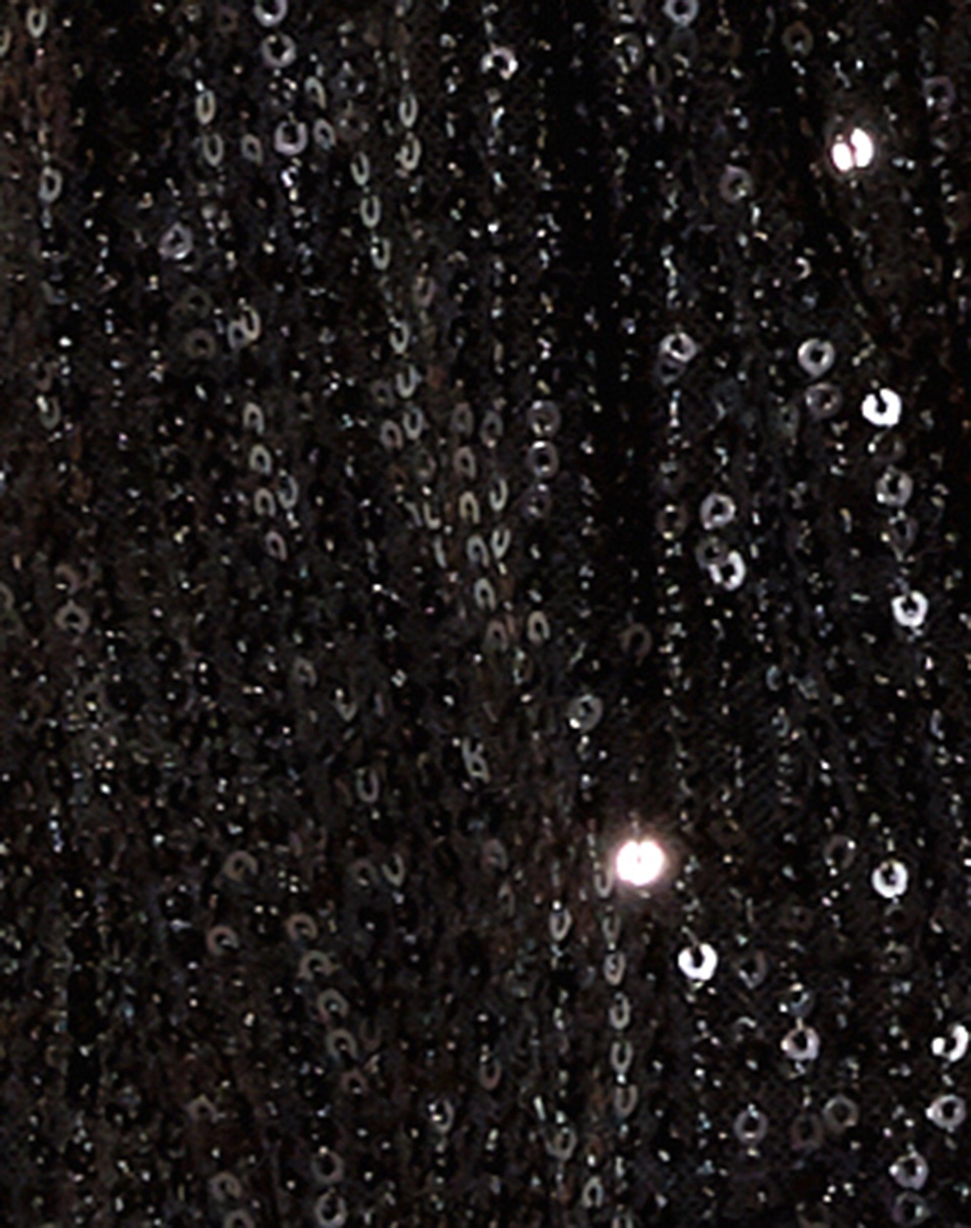 Runita Halter Top in Drape Sequin Black Product Image