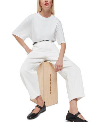 Petites Authentic Barrel Leg Jeans in White Product Image