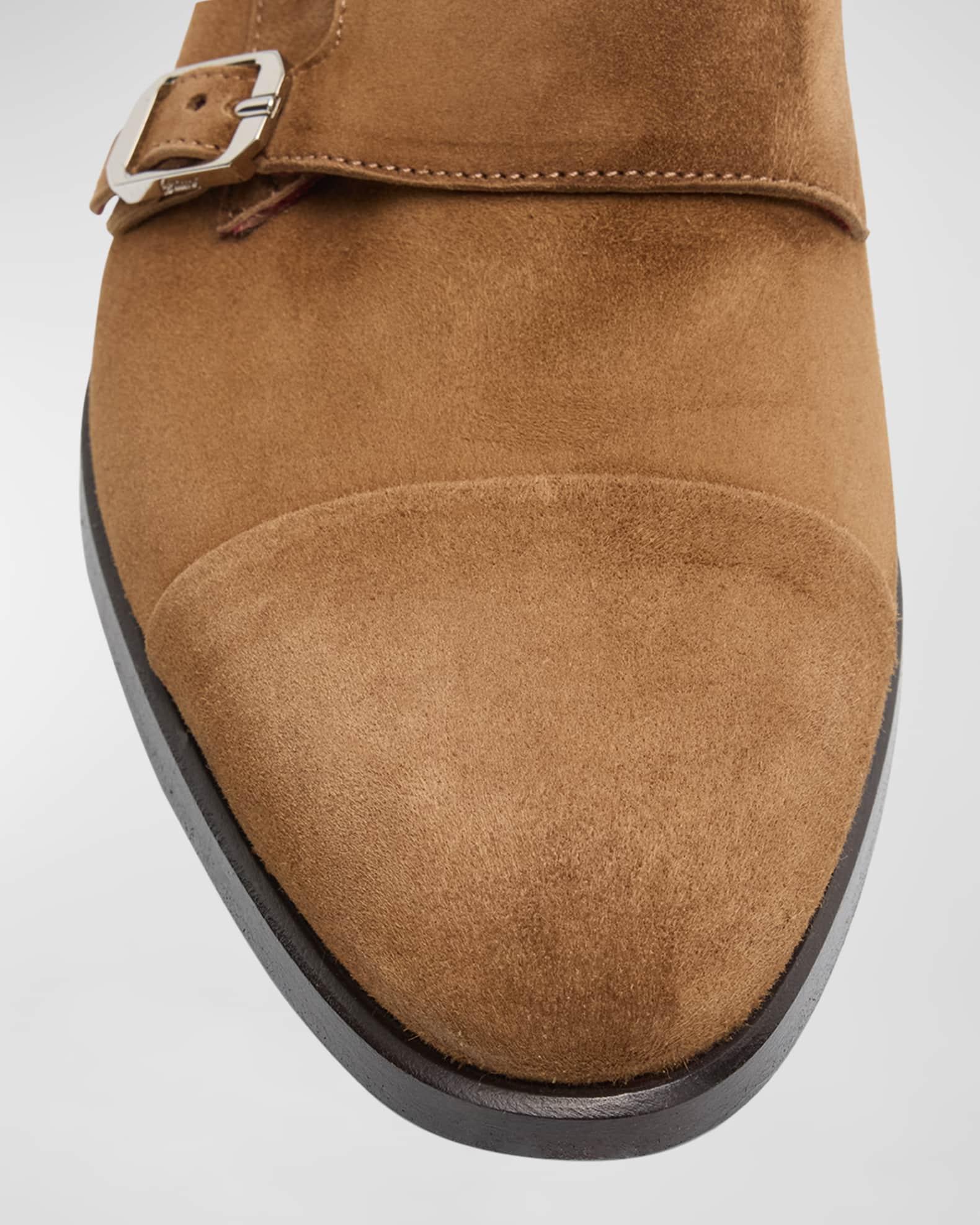 Men's York Suede Double-Monk Strap Loafers Product Image