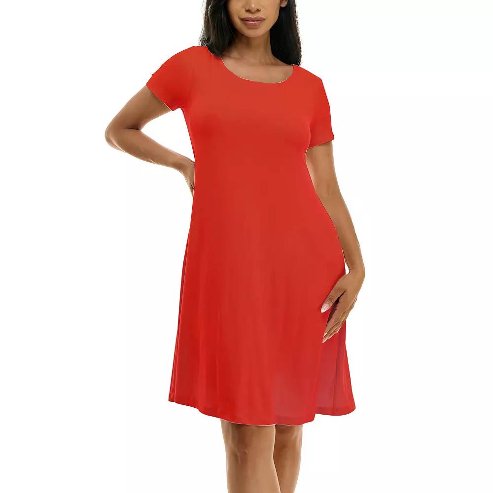 Women's Nina Leonard Lace-Up Back Swing Dress,  Product Image