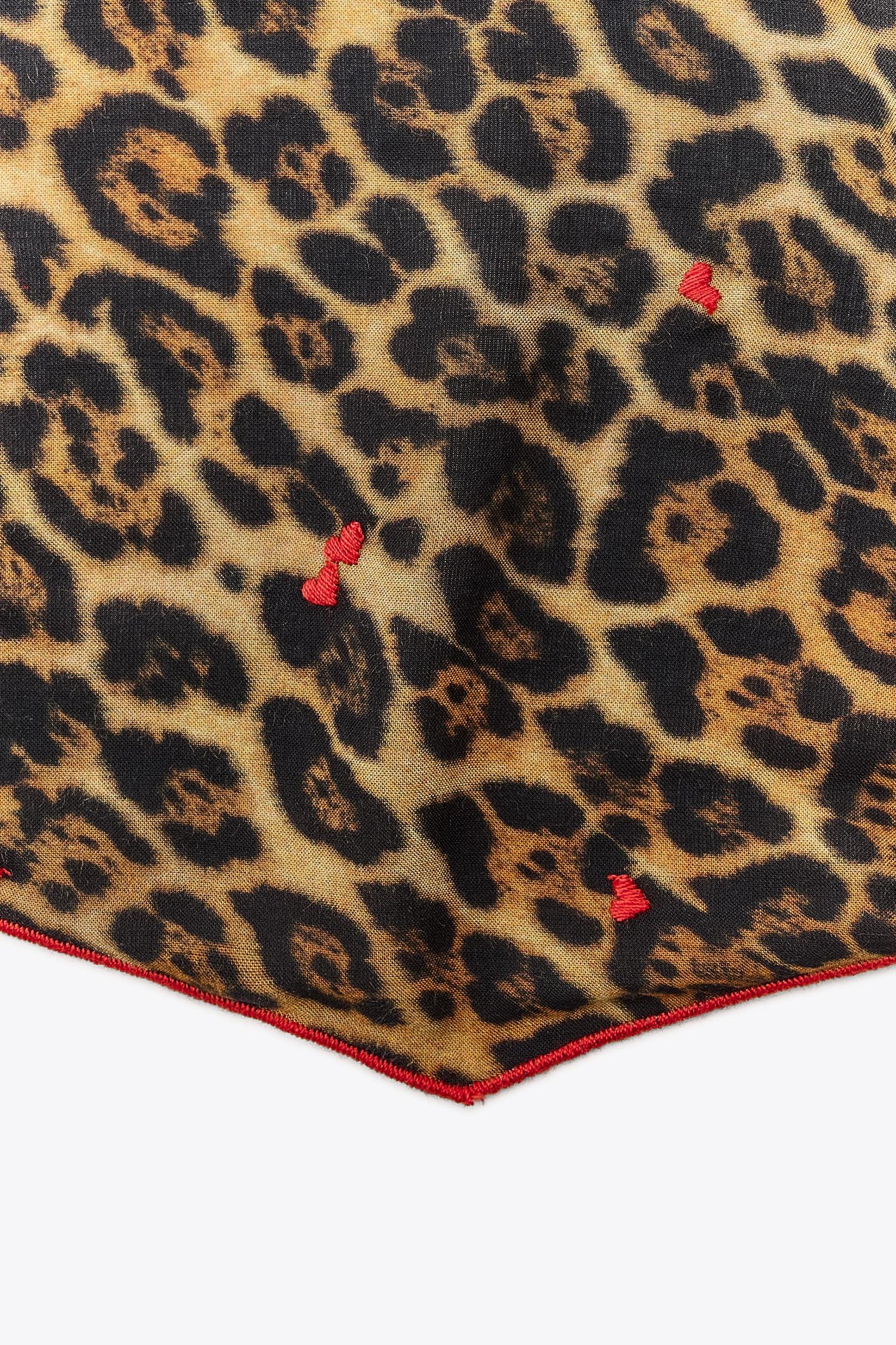 ANIMAL PRINT BANDANA WITH HEART EMBROIDERY Product Image