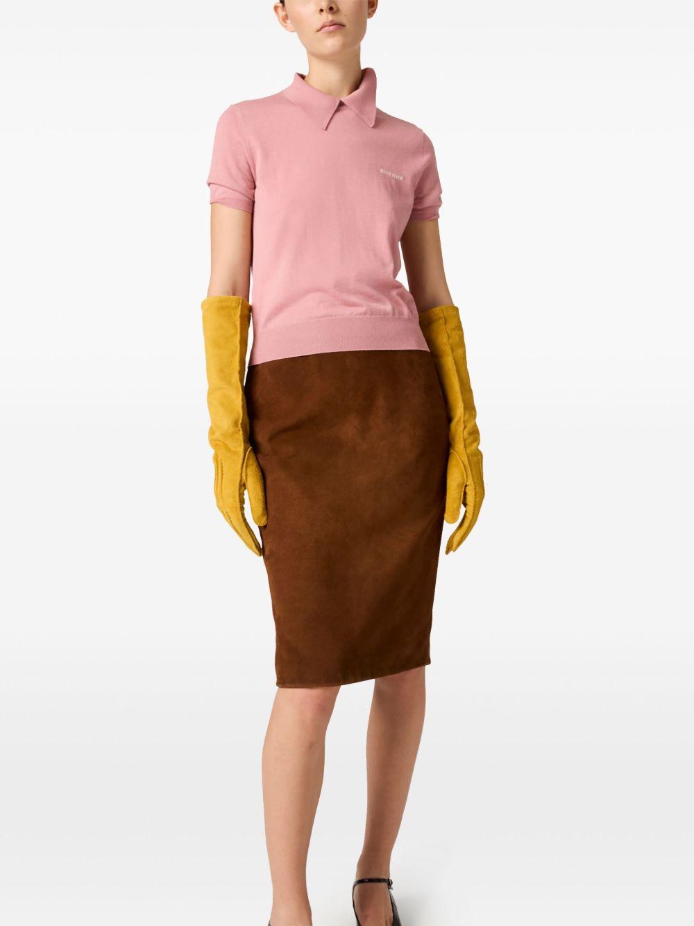 knitted polo shirt Product Image