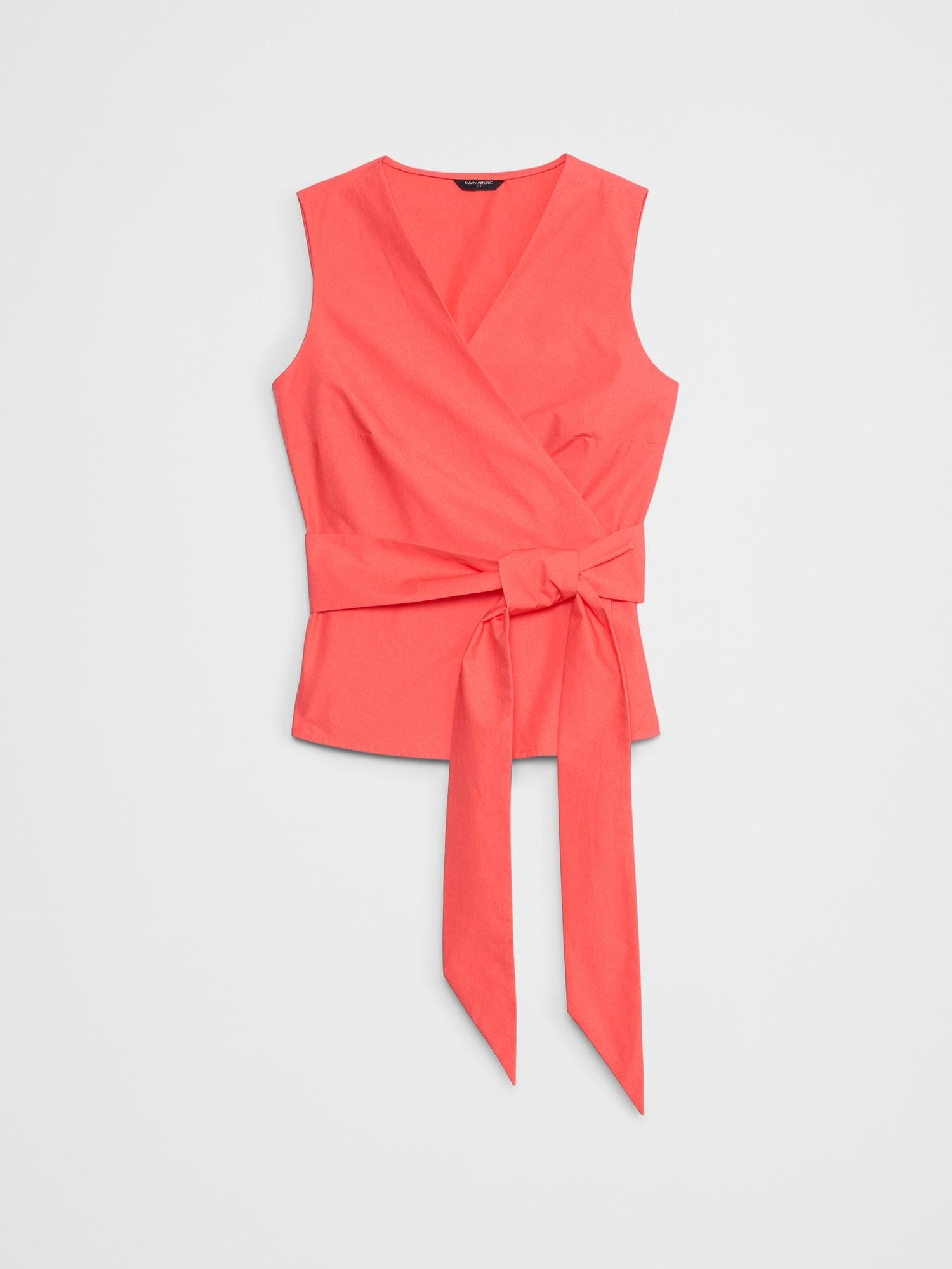 Wrapped Poplin Top Product Image