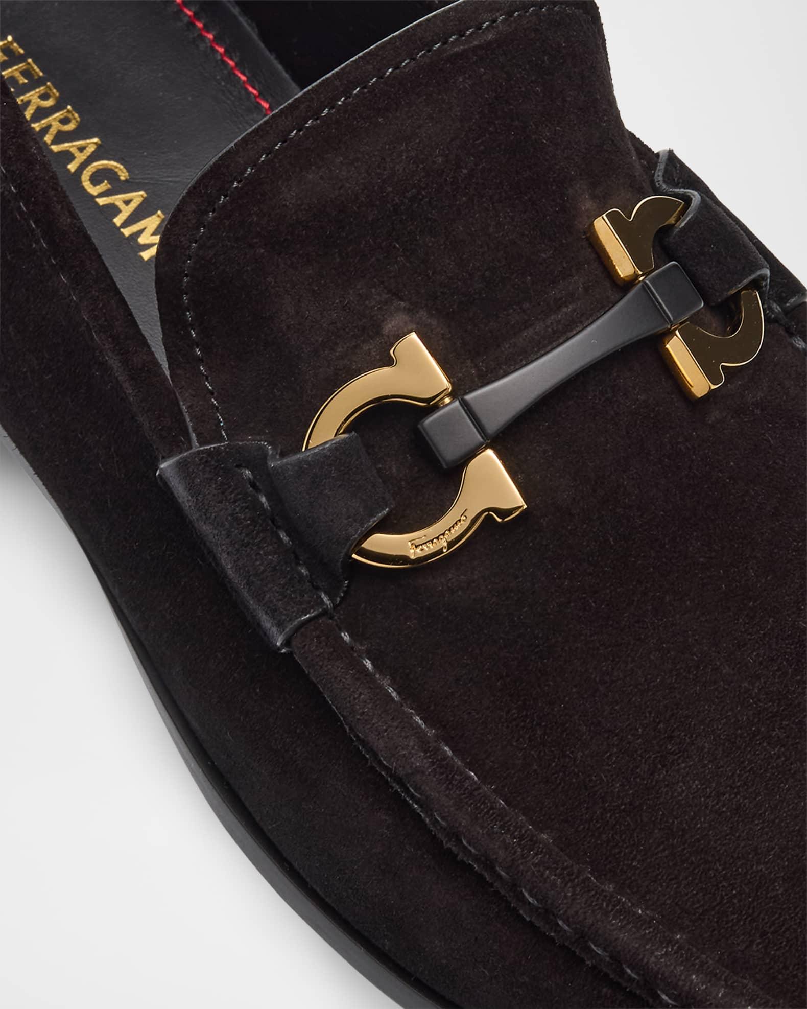 Men's Grandioso 2 Suede Gancini Bit Loafers Product Image