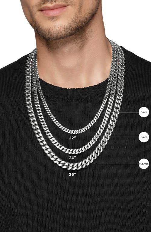 David Yurman Mens Curb Chain Necklace in Sterling , 8mm Product Image