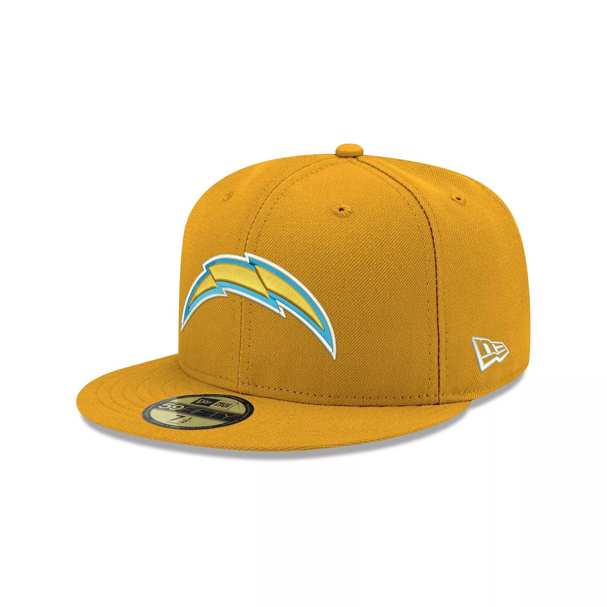 Men's New Era Gold Los Angeles Chargers Omaha 59FIFTY Fitted Hat, Size: 7 Product Image