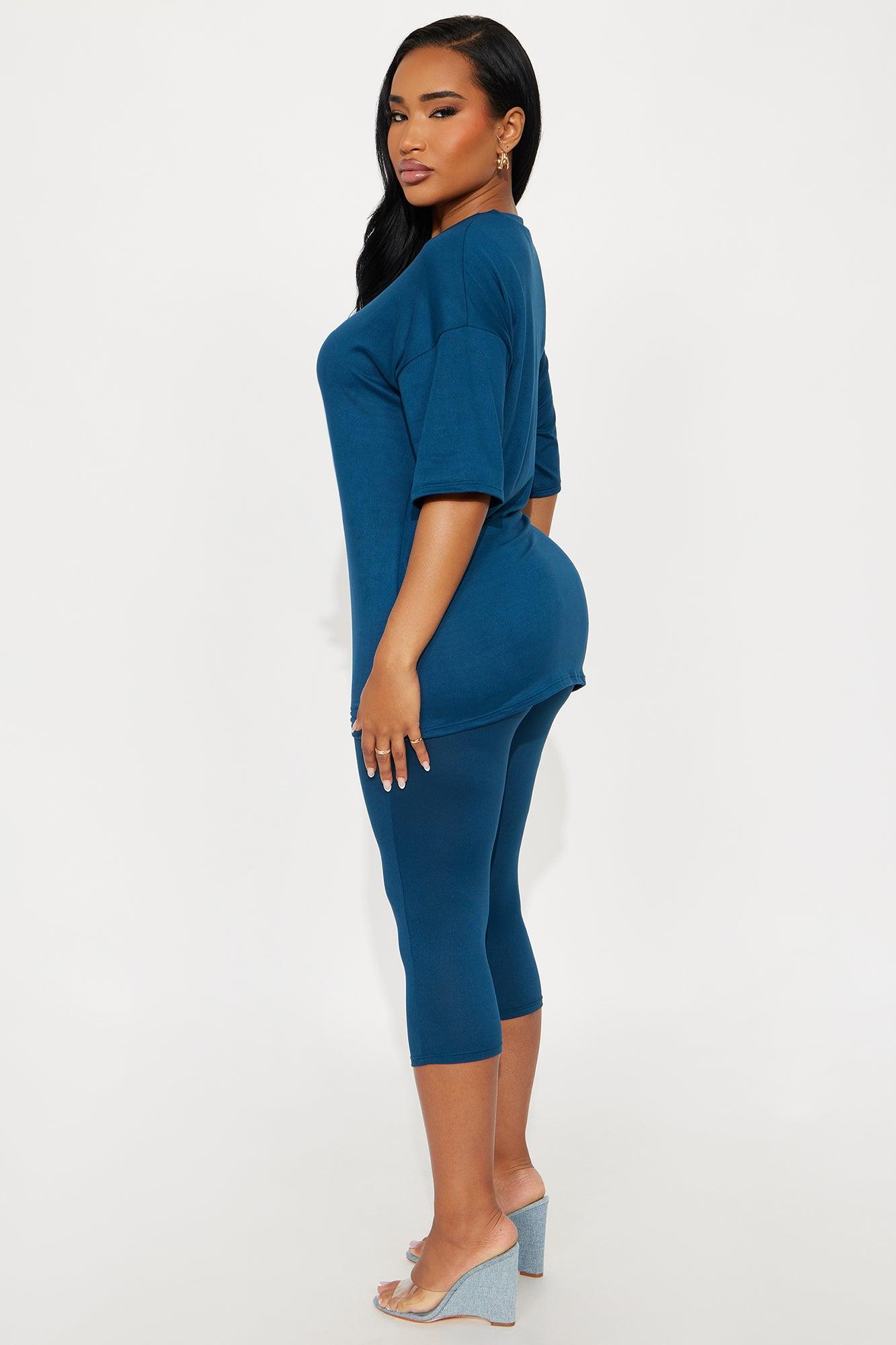 Weekend Vibes Capri Set - Teal Female Product Image