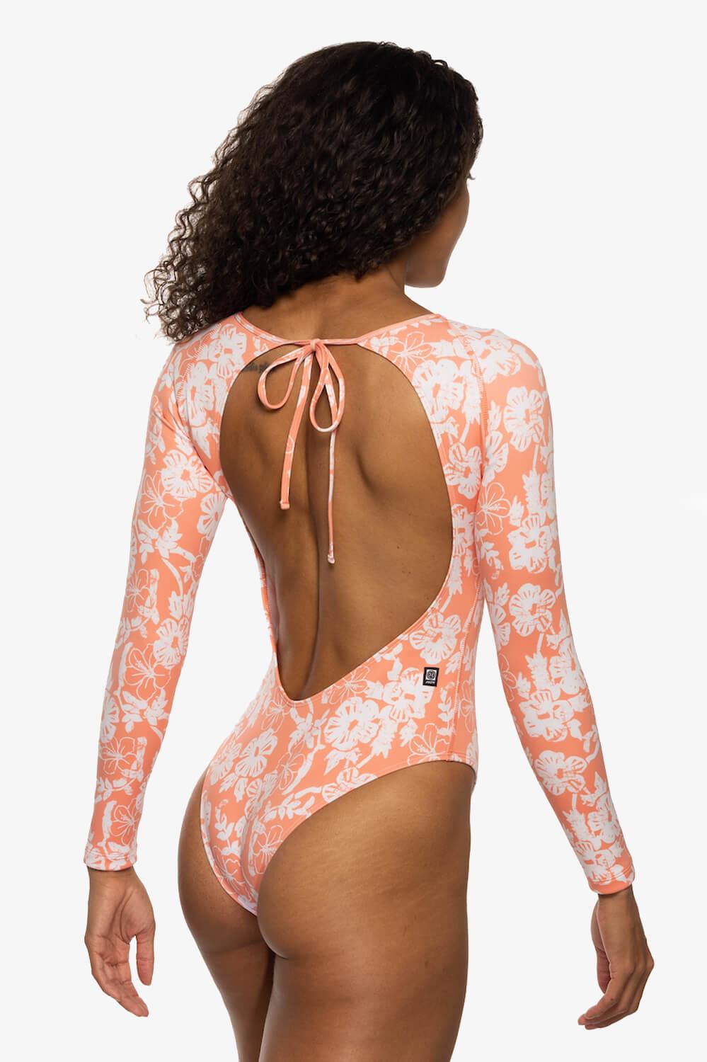 Lennon Long Sleeve Surf One Piece - Atoll Female Product Image